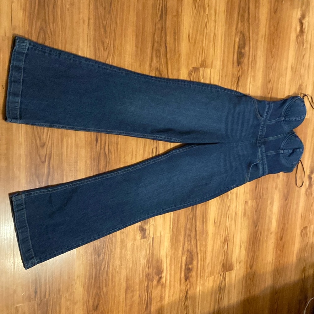 Guess one piece denim flare leg size 27 NWT